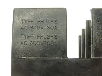 Utsunomiya Electric FHJ1-3 FHJ2-3 Fuse Holder 3-Pole 30A 60A 600V Lot of 2