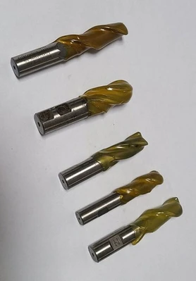 5 Mixed Sizes HSS End Mill High Speed Steel 3/4" 5/8" OSG Hanita Bridgeport