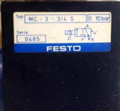 NEW FESTO MC-3-3/4 S SOLENOID VALVE MC334S