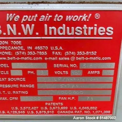 Used BELT-O-MATIC 320B Belt Dryers Illinois US | Aaron Equipment #84846