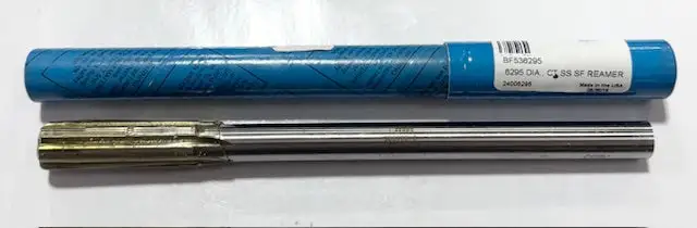 Rock River Tool .6295 Carbide Tipped Chucking Reamer Straight Shank Straight Flute USA