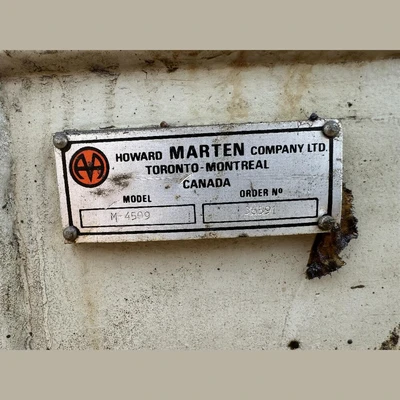 USED HOWARD MARTEN COMPANY M4509
