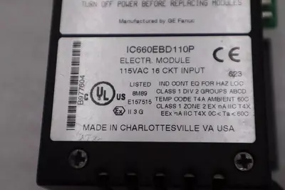 GE FANUC IC660EBD110P 16PT INPUT Electronics 115VAC STOCK K-605-A