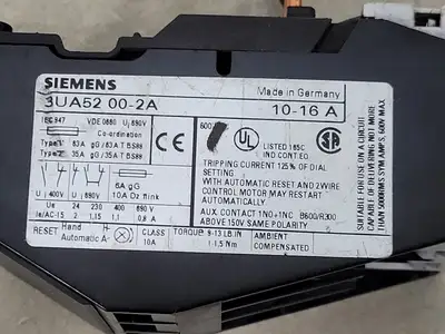 USED SIEMENS 3UA52 00-2A