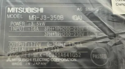 NEW MITSUBISHI MR-J3-350B SERVO AMPLIFIER MELSERVO MR-J