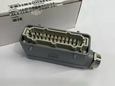 USED HARTING HEAVY DUTY POWER CONNECTOR, HOOD & INSERT HAN KIT 24B