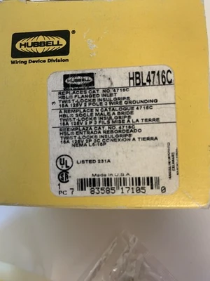NEW Hubbell HBL4716C