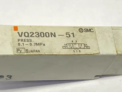 USED SMC PNEUMATIC 4-WAY SOLENOID VALVE 3-POSITION