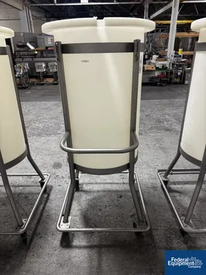 N/A (3) 200L Portable Plastic Mix Tanks with Mixer