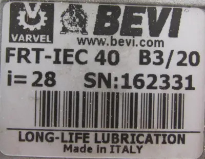 NEW VARVEL FRT-IEC GEAR REDUCER FRTIEC 40 B3/20