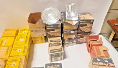 Large Lot of Lamp Light Headlight Headlamp Westinghouse Philips Vintage Car Auto