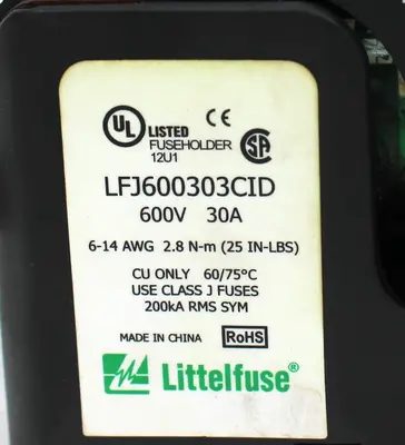 USED LITTELFUSE LFJ600303CID