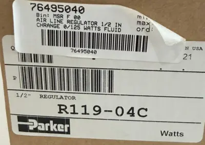 NEW PARKER R119-04C PNEUMATIC REGULATOR 1/2" R11904C