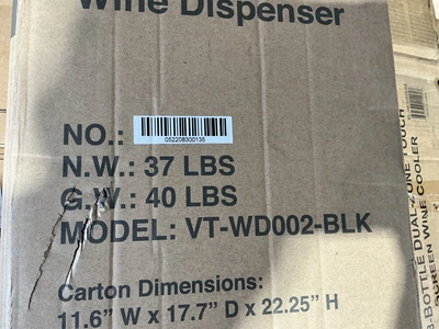 Used VINOTEMP VT-WD002-BLK Bottle Coolers Michigan US | Miedema Asset Management Group #1487836