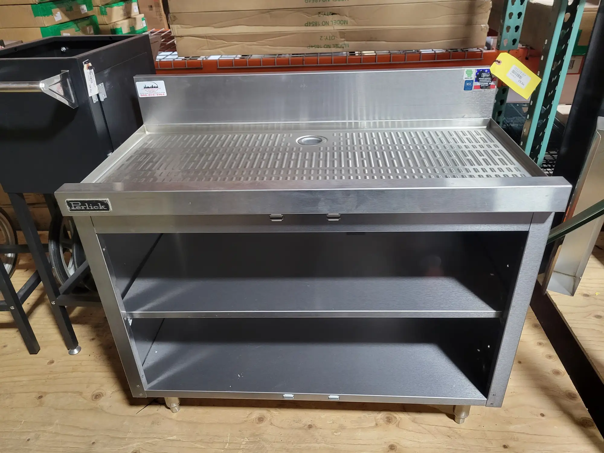 Perlick SC36-18 Underbar Storage Cabinet Drainboard Top 36"W X 18-9/16"D