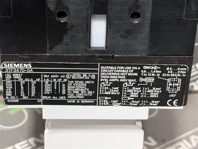 Siemens 3TF3470-0A 22E Motor Starter Contactor 55A 230V Coil Used