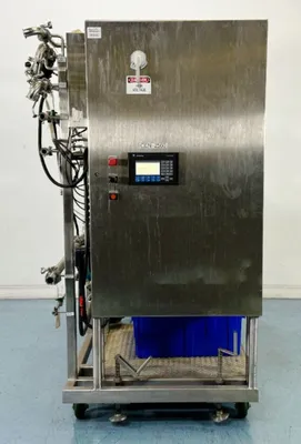 Alfa-Laval BTPX 205 SGD-34 CDP-60 clarifier centrifuge skid, 316L SS.