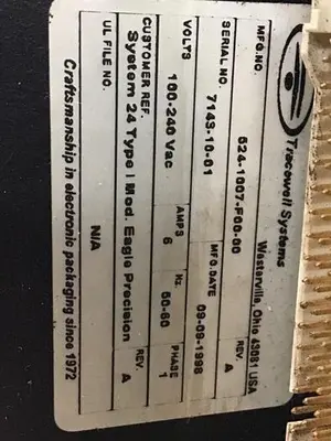 USED TRACEWELL SYSTEMS 524-1007-F00-00