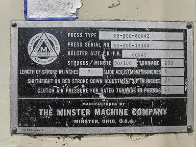 USED 1960 MINSTER E2-200