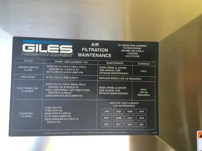 New | in-Stock GILES FSH-2 Fume Hoods British Columbia CA | Surrey Food Equipment #1310232