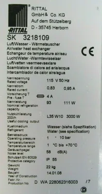 NEW RITTAL SK3218109 HEAT/AIR EXCHANGER
