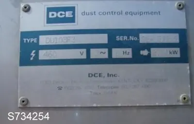 USED DUST CONTROL EQUIPMENT TTYPE DU103F3