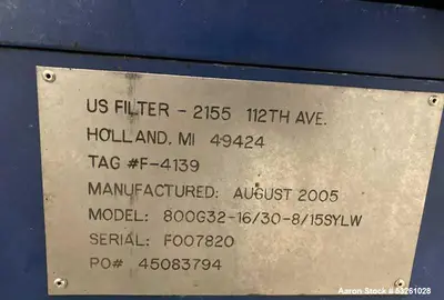 Used US FILTER _UNKNOWN_ Filter Presses Illinois US | Aaron Equipment #1241170