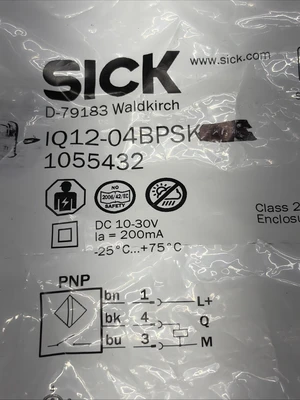 New | in-Stock SICK IQ12-04BPSKTOS 1055432 Proximity Sensors Indiana US | J&J Industrial Supply #1293446