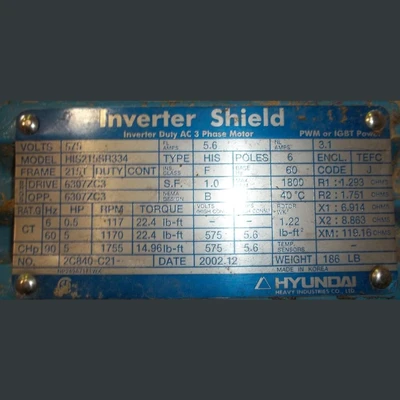 Hyundai 5 HP Inverter Shield Motor