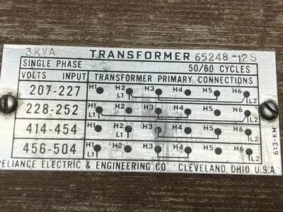Used RELIANCE ELECTRIC 65248-12S Miscellaneous Equipment (Electrical & Power) Ohio US | Surplus Asset Holdings #1243173