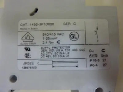 USED ALLEN BRADLEY 1492-SP1D020 SER C