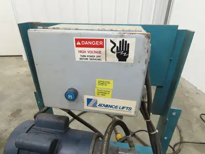 Advance Hydraulic Scissor Lift and Tilt Table 3500lb 48x48" 45° 36" Travel 120V