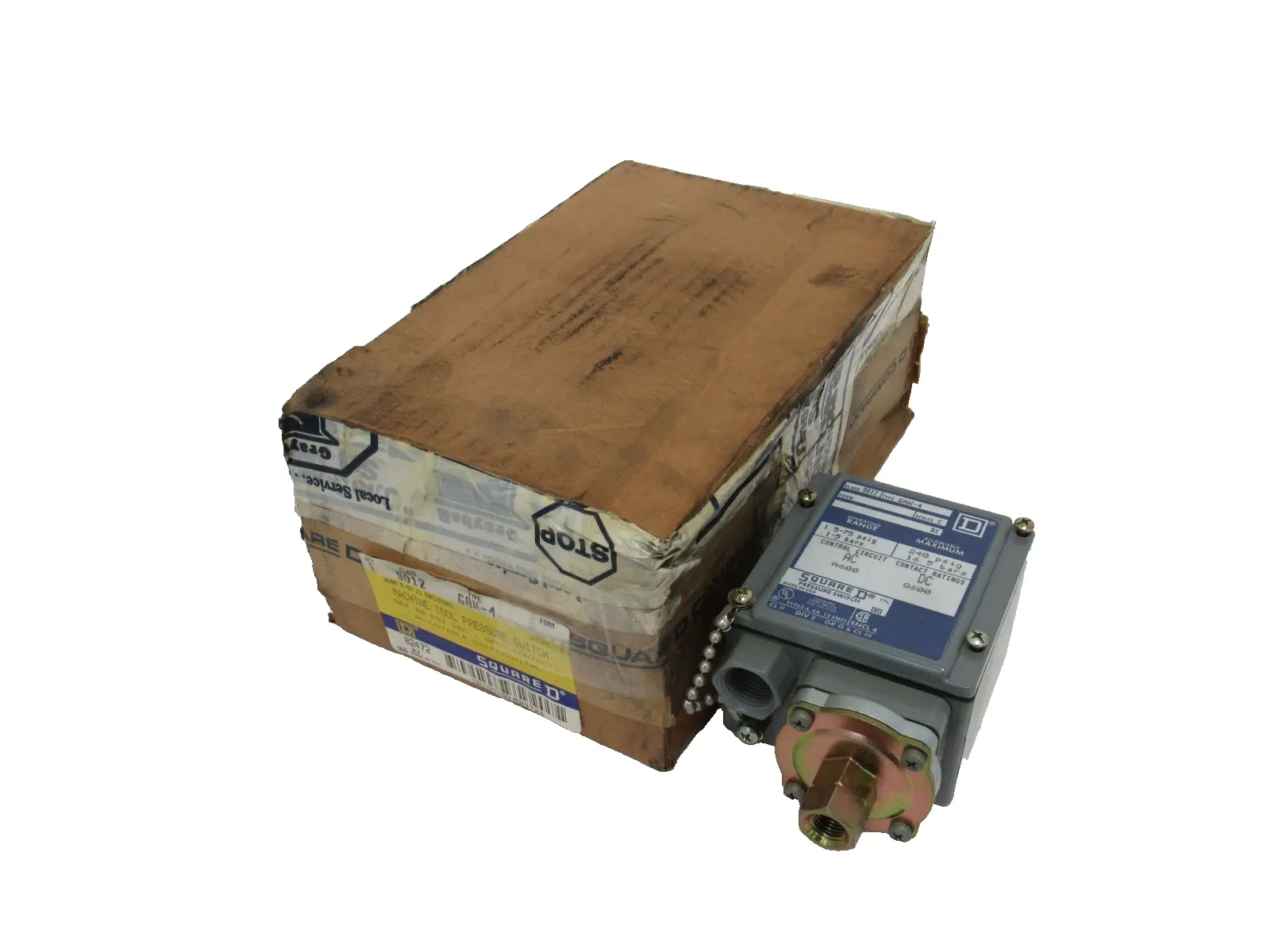 NEW SQUARE D 9012-GAW-4 PRESSURE SWITCH SER.C 9012GAW4
