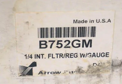NEW ARROW B752GM 1/4 INT. FILTER/REG W/ GAUGE
