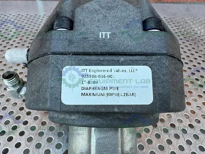 USED ITT PURE FLO ADVANTAGE 4 - WAY DIAPHRAGM VALVE W/ 1" SANITARY FITTING
