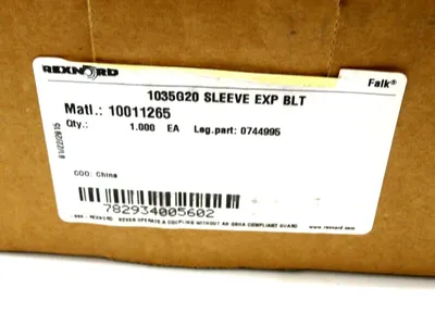NEW REXNORD 10011265 SLEEVE EXP BLT 1035G20 0744995