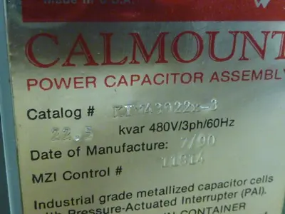 Used CALMOUNT KIM43022X-3 Capacitors Michigan US | Ideal Machinery #1275187
