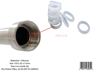 New | in-Stock PRO-FILL INC 25 X 30 X 3 MM SILICONE (JET & ASP 5000 ML) Parts & Accessories (Material Handling) California US | ProFill Inc #1567595