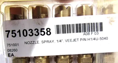 LOT OF 10 NEW SPRAYING SYSTEMS VEEJET H1/4U-5040 SPRAY NOZZLE 1/4" H14U5040