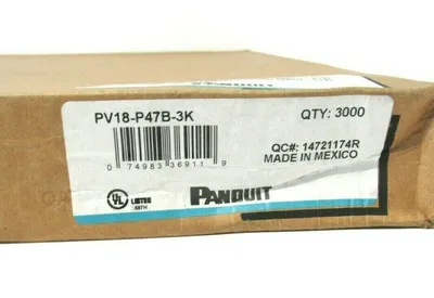 LOT OF 3000 NEW SEALED PANDUIT PV18-P47B-3K PIN TERMINALS PV18P47B3K