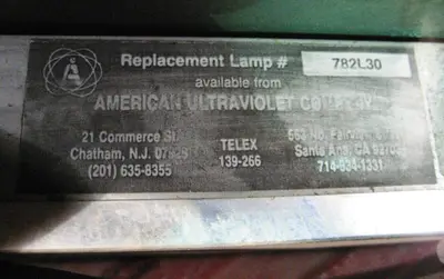 Lights, Mfgd. by American Ultraviolet Co., two 34" bulbs,