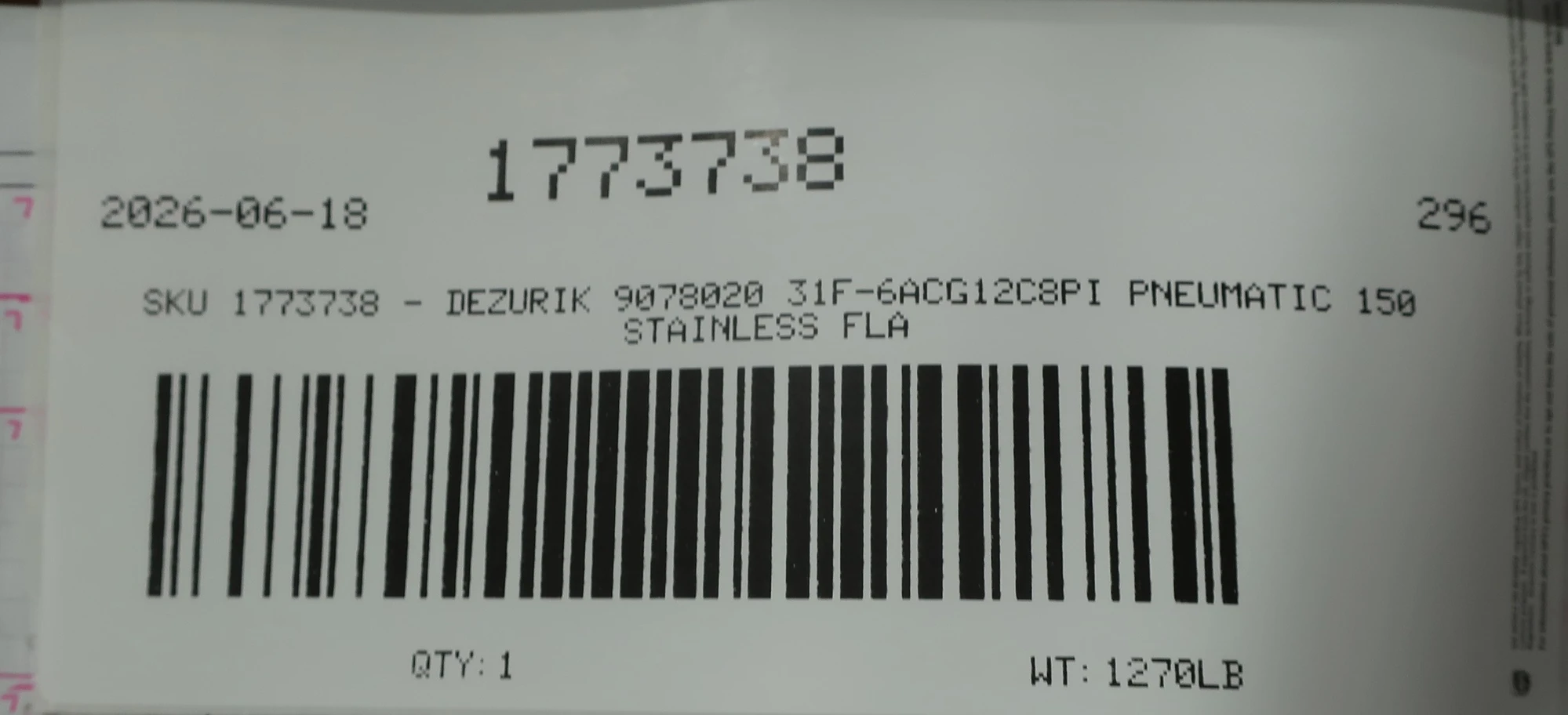 Used DEZURIK 9078020 31F-6ACG12C8PI Valves/Fittings Ohio US | Aucto #1306504