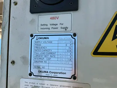 Used OKUMA MX45VAE Vertical Machining Centers Ohio US | HGR 24 #1309258