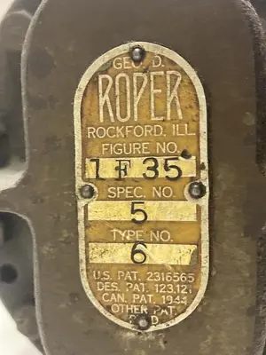 USED ROPER FIGURE 1F35 TYPE 6