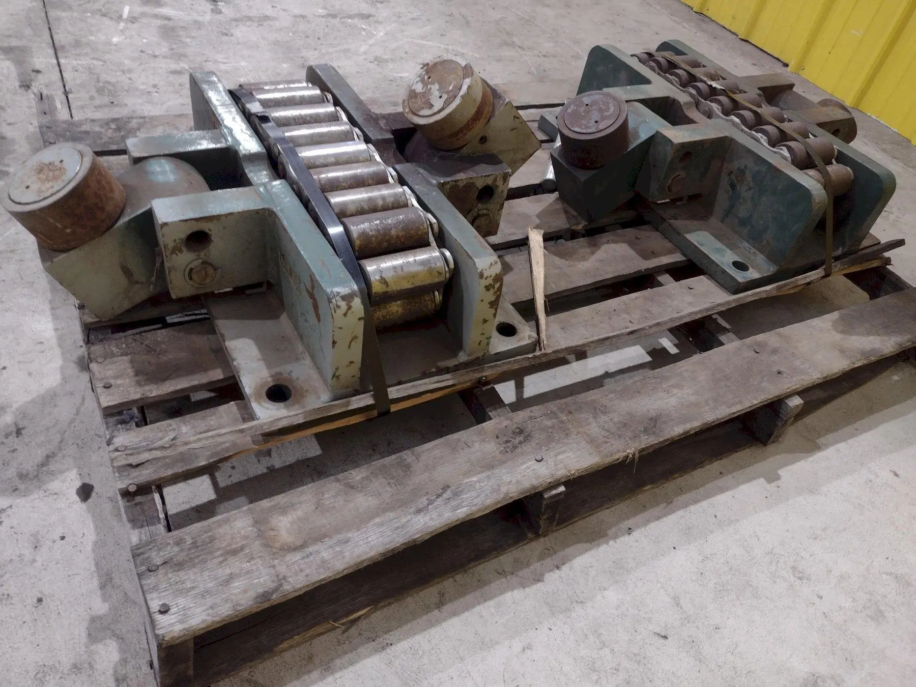 (2) 75 TON HILLMAN MODEL #75-OT ROLLER TYPE MACHINERY MOVING SKATES: STOCK #22986