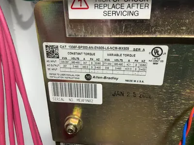 Used 2002 ALLENBRADLEY 1336FBP300ANEN909L6NCMMX909 Variable Speed Drives Ohio US | HGR 24 #1323819