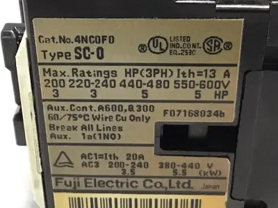 USED FUJI ELECTRIC SC-0 4NC0F0