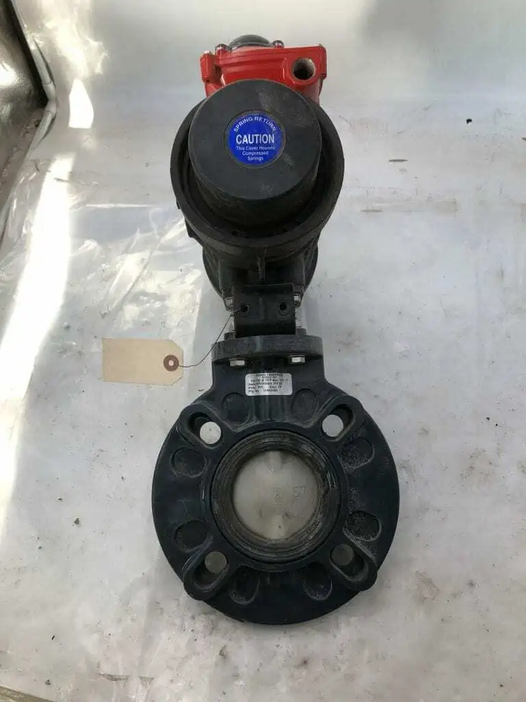 ASAHI/America DP79PSG5 Pneumatic Air Actuated 2″ PVC Butterfly Valve 120PSI