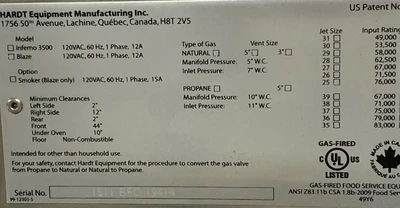 72-0234 Hardt BLAZE Rotisserie Oven