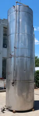 SPC7421  Tank 2500 gallon vertical tank, Stainless Steel, flat